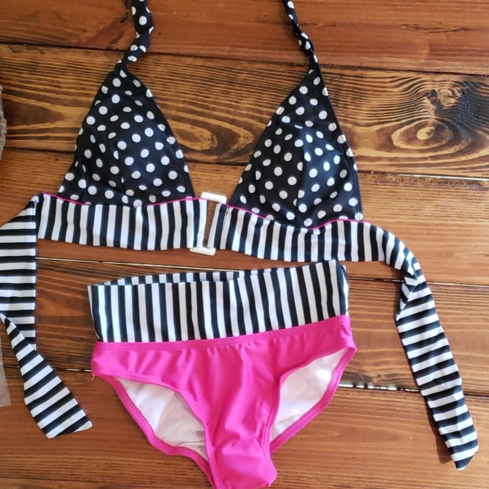 NWT DOT HALTER NECK BIKINI SEXY - Picture 5 of 6